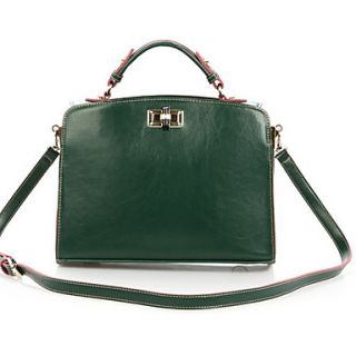 XIUQIU Womens Fashion Leather Messenger Bag(Green)