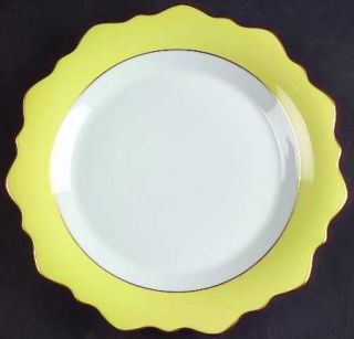 Jean Louis Coquet Samoa Yellow (Jaune) Salad Plate, Fine China Dinnerware   Samo