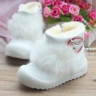 Childrens Thicker Snow Boots Solid Color Sole Soft Bottom Boots
