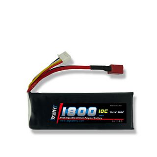 DLG 11.1V 3S 1800mAh 10C Li Po Battery(T Plug)