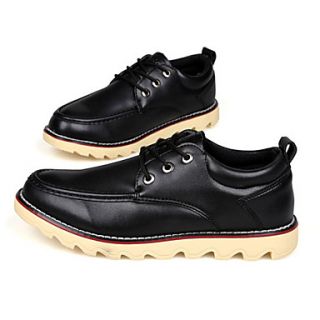 Trend Point Mens Popular Artificial Leather Shoes(Black)