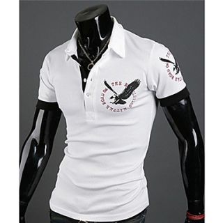 ZZT Eagle Printing Short Sleeved Polo Shirt