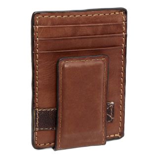 RELIC Barea Leather Front Pocket Wallet with Money Clip, Mens