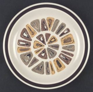 Nikko Aztec Gold Dinner Plate, Fine China Dinnerware   Stoneware,Brown/Yellow/Ta