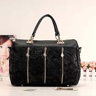 MIQIANLIN Womens Korean Style Lace Handbag(Black)