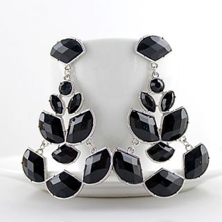 Kayshine Black Hollow Out Diamond Drop Earrings