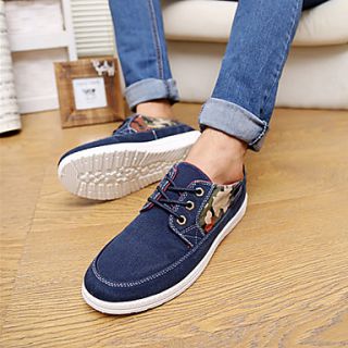 Trend Point Mens Fashionable Canvas Slim Fit Sneakers(Blue)
