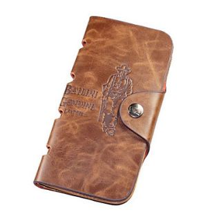 MUCHUANnew Stylish Mens Long Leather Wallet Pockets(Screen Color)
