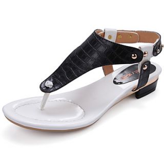 XNG 2014 Flip Sandals Comfortable Low Heeled Buckle Shoes (Black)