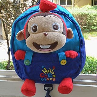 Children Cute Monkey Cartoon Schoolbag Safety Harness Backpack