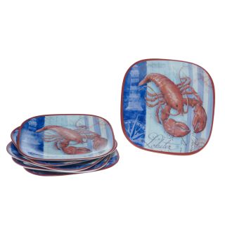 Certified International Lobster 8.5 inch Plates (set Of 6) (MultiMaterials MelamineCare instructions Dishwasher safeNumber of pieces Set of six (6)Designed by Geoff Allen )