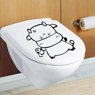 Cartoon Cute Cow Toilet Stickers