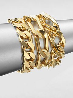 CA&LOU Multi Chain Bracelet   Gold