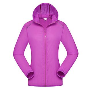 ARW Womens Outside Ventilate Solid Color Purple Coat