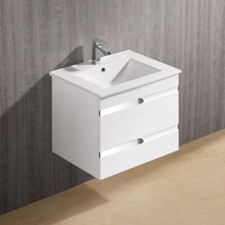 Vigo Industries VG09030001K1 Bathroom Vanity, 24 EtherealDuece Single White