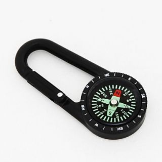 Durable Zinc Alloy Quick Release Carabiner Clip w/ Compass   Champagne / Army Green / Black