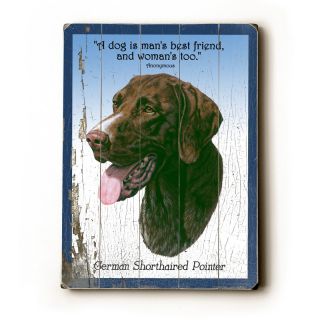 Artehouse German Shorthaired Pointer Wooden Wall Art   14W x 20H in. Brown  