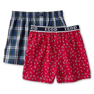 Izod 2 pk. Woven Boxers   Boys 8 20, Red, Boys