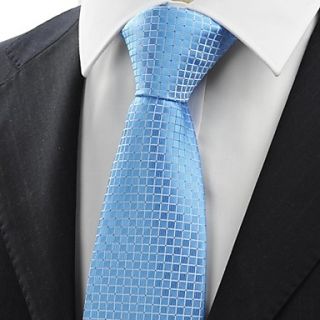 Tie New Blue Checked Classic Mens Tie Necktie Wedding Party Holiday Prom Gift