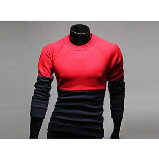 MSUIT MenS Joker Long Sleeved Color Matching T Shirts Z9147