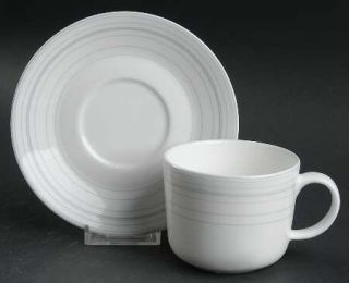 Royal Doulton Line Flat Cup & Saucer Set, Fine China Dinnerware   Essentials,Whi