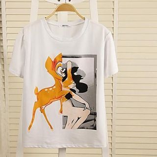 Womens Korean Yards Was Thin Short Sleeved Printed T Shirt