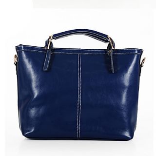 NPSJ Womens Gorgeous Royal Blue Leather Ultra Large Capacity Tote 04 17