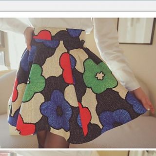 Womens Flower Print Skirt