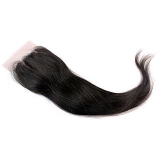 8Inch 100% Brazilian Human Hair Straight Lace Closure