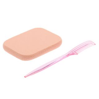 Quadrate Shaped Nature Sponges Powder Puff for Face with Comb (Random Colors)