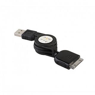 Retractable USB Data Charging Cable for All iPod/iPhone (70CM Cable)