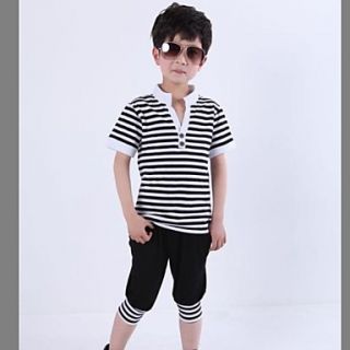 Childrens Black White Striped Clothing Sets