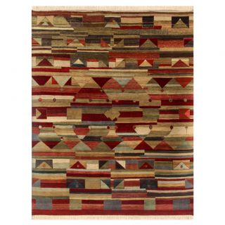 Hand knotted Abstract Mix Wool Rug (8 X 10)