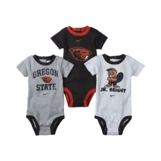 Nike College Undie Three Piece (Oregon State) Newborn Boys Set   Black