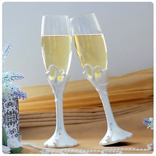 Double Heart Our Moment Champagne Toasting Flutes