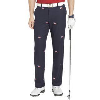 Izod Golf Schiffli Flag Pants, Midnight, Mens