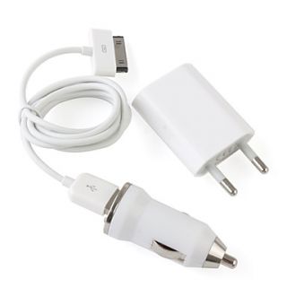 USB/AC/Car Charger Adapters for Apple iPhone/iPod