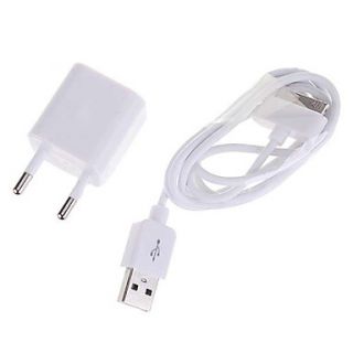 Ultra Mini USB Power Adapter/Charger with USB Cable For All Ipod/Iphone 3G/3GS