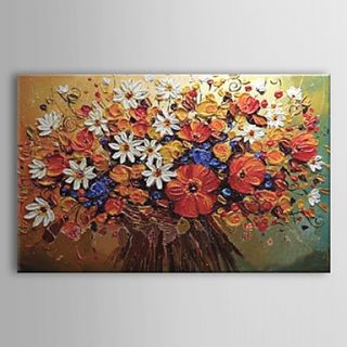 Hand painted Floral Oil Painting with Stretched Frame