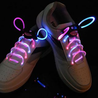 Flash Grow Stick Pink Light Waterproof LED Shoelace (1 Pair)
