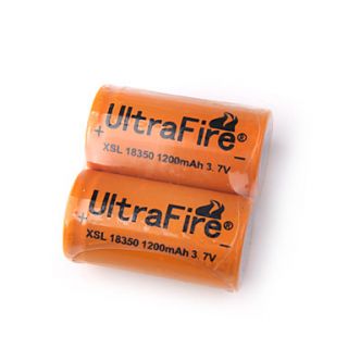 18350 3.7V 1200mAh XSL18350 UltraFire Battery (2 Pack)