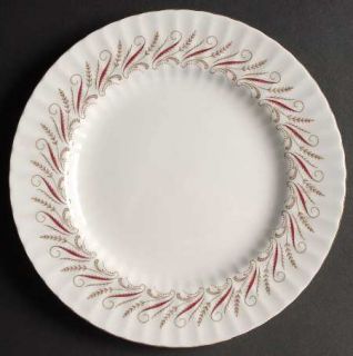 Paragon Harmony Red Salad Plate, Fine China Dinnerware   Red & Tan Scrolls/  Lea