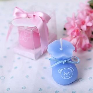 Baby Bootie Candle in Blue(set of 4)