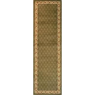 Terrazzo Green Runner Rug (23 X 73) (PolypropyleneLatex NoConstruction method Machine madePile height 0.5 inchesStyle TransitionalPrimary color GreenSecondary colors Beige, red, brown, blackPattern BorderTip We recommend the use of a non skid pad 