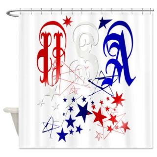  USA with Stars Celebrate Shower Curtain  Use code FREECART at Checkout