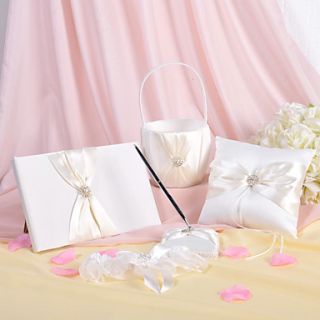 Classic Wedding Collection Set in Ivory Satin (5 Pieces)