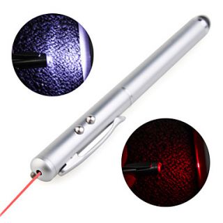 3 in 1 CapacitiveTouchpad Stylus LED Flashlight Laser Pointer for iPhone and iPad (Silver)