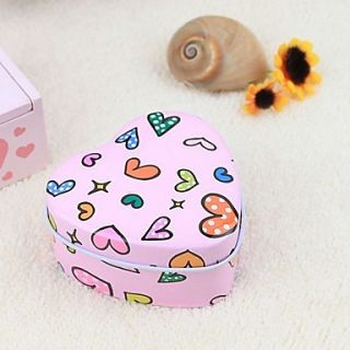Printed Hearts Pink Candy/Favor Tin – Small (Set fo 12)