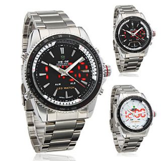 Mens Dual Display Analog and Digital Wrist Watch (Assorted Colors)