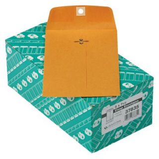 Quality Park Clasp Envelope, 28 lb, Brown (100 Per Box)